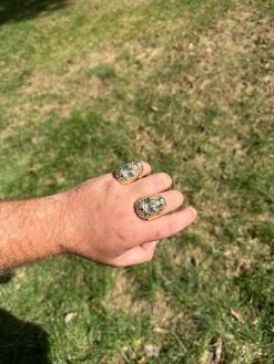Gold Nugget Death Skull Ring Mens 14k Plated 925 Silver Real Black MOISSANITE -Harlem Bling Shop italiano silver inc gold nugget death skull ring mens 14k plated 925 silver real black moissanite 61373.1695433623
