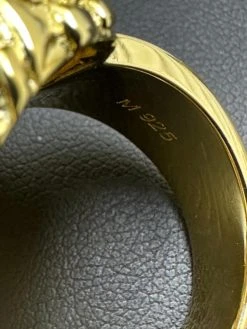 Gold Nugget Death Skull Ring Mens 14k Plated 925 Silver Real Black MOISSANITE -Harlem Bling Shop italiano silver inc gold nugget death skull ring mens 14k plated 925 silver real black moissanite 89083.1695433615