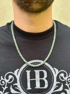 Green Tiffany Blue MOISSANITE 5mm Tennis Chain 925 Silver Iced Necklace Pass Tester 36 Green Tiffany Blue MOISSANITE 5mm Tennis Chain 925 Silver Iced Necklace Pass Tester -Harlem Bling Shop italiano silver inc green tiffany blue moissanite 5mm tennis chain 925 silver iced necklace pass tester 20632.1696645673