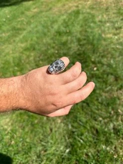 HEAVY Nugget Death Skull Ring Mens Real Solid 925 Silver Real Black MOISSANITE -Harlem Bling Shop italiano silver inc heavy nugget death skull ring mens real solid 925 silver real black moissanite 58487.1695433598
