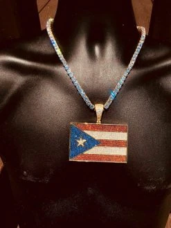 HUGE 2X3" 925 Silver Gold Plated Puerto Rico Flag Pendant BORICUA Rican Chain CZ 24 HUGE 2X3" 925 Silver Gold Plated Puerto Rico Flag Pendant BORICUA Rican Chain CZ -Harlem Bling Shop italiano silver inc huge 2x3 925 silver gold plated puerto rico flag pendant boricua rican chain cz 11704.1699328819