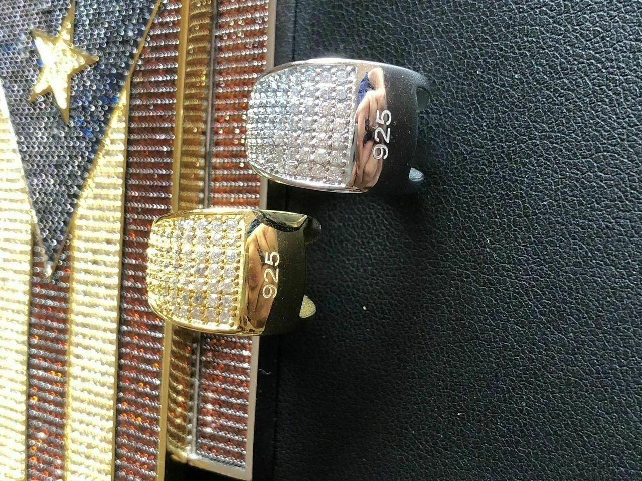 HUGE 2X3" 925 Silver Gold Plated Puerto Rico Flag Pendant BORICUA Rican Chain CZ 11 HUGE 2X3" 925 Silver Gold Plated Puerto Rico Flag Pendant BORICUA Rican Chain CZ - Image 9