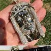 HUGE 3" Solid 10k Yellow Gold 38 Gram Jesus Piece Iced VVS Moissanite Pendant 1 HUGE 3" Solid 10k Yellow Gold 38 Gram Jesus Piece Iced VVS Moissanite Pendant -Harlem Bling Shop italiano silver inc huge 3 solid 10k yellow gold 38 gram jesus piece iced vvs moissanite pendant 05071.1693789841