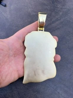 HUGE 6" 290 Gram 14k Gold Vermeil Silver Mens Iced Baguette Diamond Jesus Piece -Harlem Bling Shop italiano silver inc huge 6 290 gram 14k gold vermeil silver mens iced baguette diamond jesus piece 02394.1664359685
