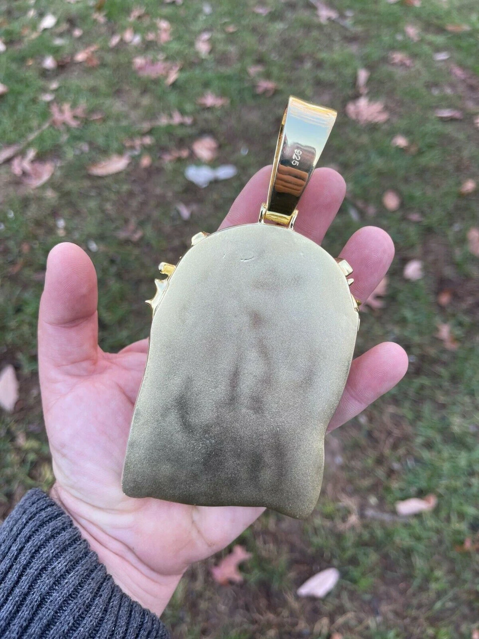 HUGE 6" 30ct Moissanite 14k Gold Vermeil Mens Iced Jesus Piece Pendant Necklace 9 HUGE 6" 30ct Moissanite 14k Gold Vermeil Mens Iced Jesus Piece Pendant Necklace - Image 7