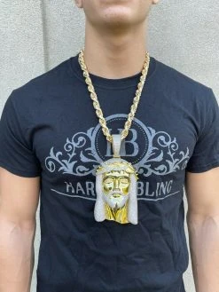 HUGE 6" 30ct Moissanite 14k Gold Vermeil Mens Iced Jesus Piece Pendant Necklace 18 HUGE 6" 30ct Moissanite 14k Gold Vermeil Mens Iced Jesus Piece Pendant Necklace -Harlem Bling Shop italiano silver inc huge 6 30ct moissanite 14k gold vermeil mens iced jesus piece pendant necklace 59862.1664356668