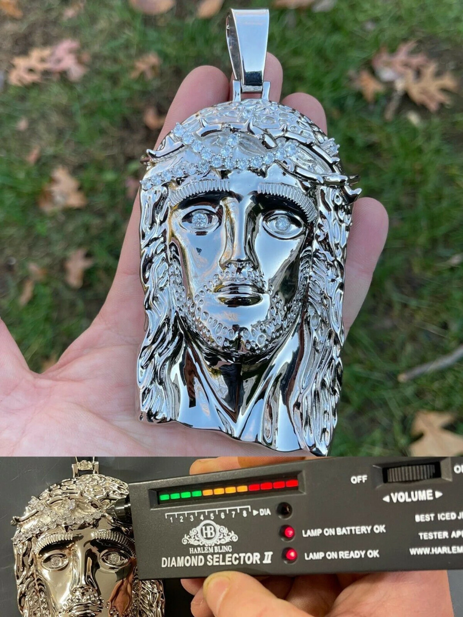 HUGE 6" 310 Gram ICED MOISSANITE 925 Silver Hip Hop Mens Jesus Piece Pendant 3 HUGE 6" 310 Gram ICED MOISSANITE 925 Silver Hip Hop Mens Jesus Piece Pendant