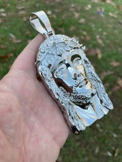 HUGE 6" 310 Gram ICED MOISSANITE 925 Silver Hip Hop Mens Jesus Piece Pendant 22 HUGE 6" 310 Gram ICED MOISSANITE 925 Silver Hip Hop Mens Jesus Piece Pendant -Harlem Bling Shop italiano silver inc huge 6 310 gram iced moissanite 925 silver hip hop mens jesus piece pendant 46472.1664362805