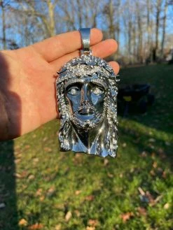 HUGE 6" 310 Gram Real 925 Silver Hip Hop Mens Jesus Piece Pendant Necklace Iced 24 HUGE 6" 310 Gram Real 925 Silver Hip Hop Mens Jesus Piece Pendant Necklace Iced -Harlem Bling Shop italiano silver inc huge 6 310 gram real 925 silver hip hop mens jesus piece pendant necklace iced 52856.1664358120