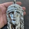 HUGE 6" 310 Gram Real 925 Silver Hip Hop Mens Jesus Piece Pendant Necklace Iced 2 HUGE 6" 310 Gram Real 925 Silver Hip Hop Mens Jesus Piece Pendant Necklace Iced -Harlem Bling Shop italiano silver inc huge 6 310 gram real 925 silver hip hop mens jesus piece pendant necklace iced 83181.1664359358