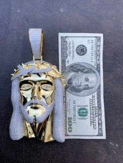 HUGE 6" 450 Gram 14k Gold Real 925 Silver Mens Iced Jesus Piece Pendant Necklace 16 HUGE 6" 450 Gram 14k Gold Real 925 Silver Mens Iced Jesus Piece Pendant Necklace -Harlem Bling Shop italiano silver inc huge 6 450 gram 14k gold real 925 silver mens iced jesus piece pendant necklace 03651.1664360981