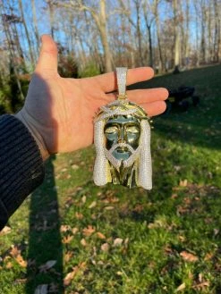 HUGE 6" 450 Gram 14k Gold Real 925 Silver Mens Iced Jesus Piece Pendant Necklace 23 HUGE 6" 450 Gram 14k Gold Real 925 Silver Mens Iced Jesus Piece Pendant Necklace -Harlem Bling Shop italiano silver inc huge 6 450 gram 14k gold real 925 silver mens iced jesus piece pendant necklace 30641.1664360114