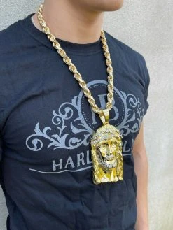 HUGE 6" Iced MOISSANITE 14k Gold & 925 Silver Mens Jesus Piece Pendant Necklace 22 HUGE 6" Iced MOISSANITE 14k Gold & 925 Silver Mens Jesus Piece Pendant Necklace -Harlem Bling Shop italiano silver inc huge 6 iced moissanite 14k gold and 925 silver mens jesus piece pendant necklace 95045.1664356678