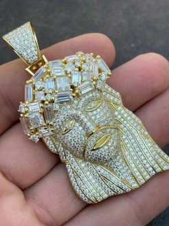 Iced Baguette MOISSANITE Gold Jesus Piece Pendant Pass Diamond Test Out Hip Hop 19 Iced Baguette MOISSANITE Gold Jesus Piece Pendant Pass Diamond Test Out Hip Hop -Harlem Bling Shop italiano silver inc iced baguette moissanite gold jesus piece pendant pass diamond test out hip hop 25085.1664355757