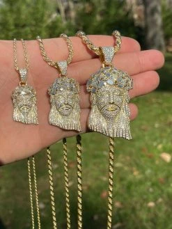 Iced Baguette MOISSANITE Gold Jesus Piece Pendant Pass Diamond Test Out Hip Hop 24 Iced Baguette MOISSANITE Gold Jesus Piece Pendant Pass Diamond Test Out Hip Hop -Harlem Bling Shop italiano silver inc iced baguette moissanite gold jesus piece pendant pass diamond test out hip hop 46924.1664355133