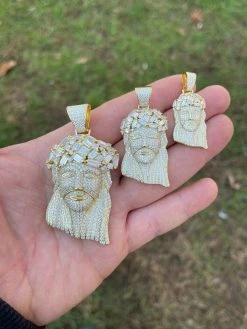Iced Baguette MOISSANITE Gold Jesus Piece Pendant Pass Diamond Test Out Hip Hop 16 Iced Baguette MOISSANITE Gold Jesus Piece Pendant Pass Diamond Test Out Hip Hop -Harlem Bling Shop italiano silver inc iced baguette moissanite gold jesus piece pendant pass diamond test out hip hop 81818.1664358425