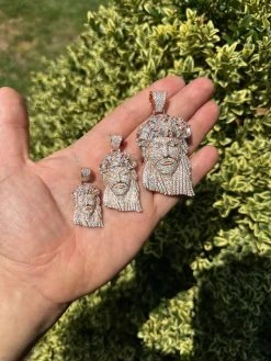 Iced Baguette MOISSANITE Rose Gold Plated Jesus Piece Pendant Pass Test Hip Hop 41 Iced Baguette MOISSANITE Rose Gold Plated Jesus Piece Pendant Pass Test Hip Hop -Harlem Bling Shop italiano silver inc iced baguette moissanite rose gold plated jesus piece pendant pass test hip hop 07163.1691108779