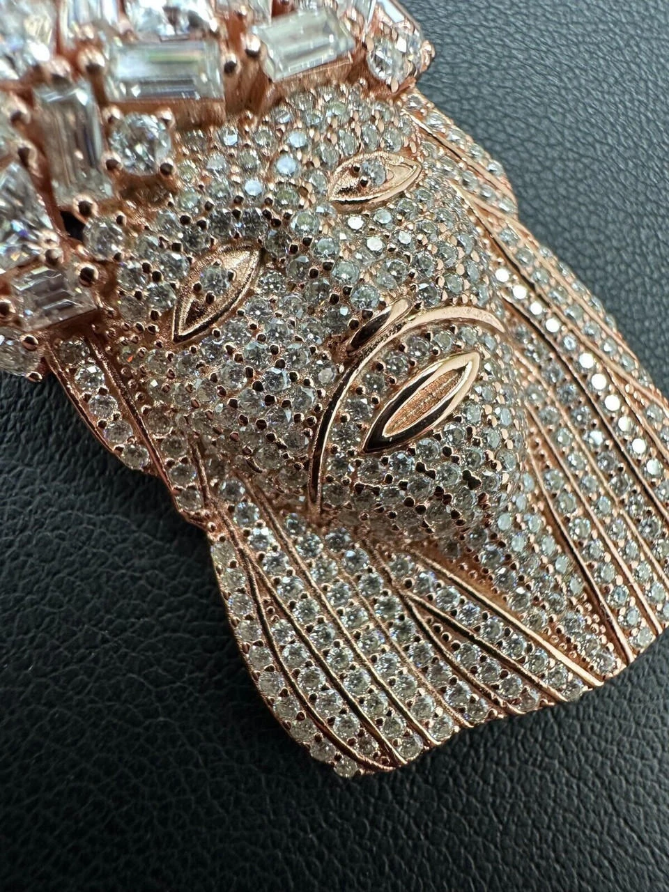 Iced Baguette MOISSANITE Rose Gold Plated Jesus Piece Pendant Pass Test Hip Hop 20 Iced Baguette MOISSANITE Rose Gold Plated Jesus Piece Pendant Pass Test Hip Hop - Image 18
