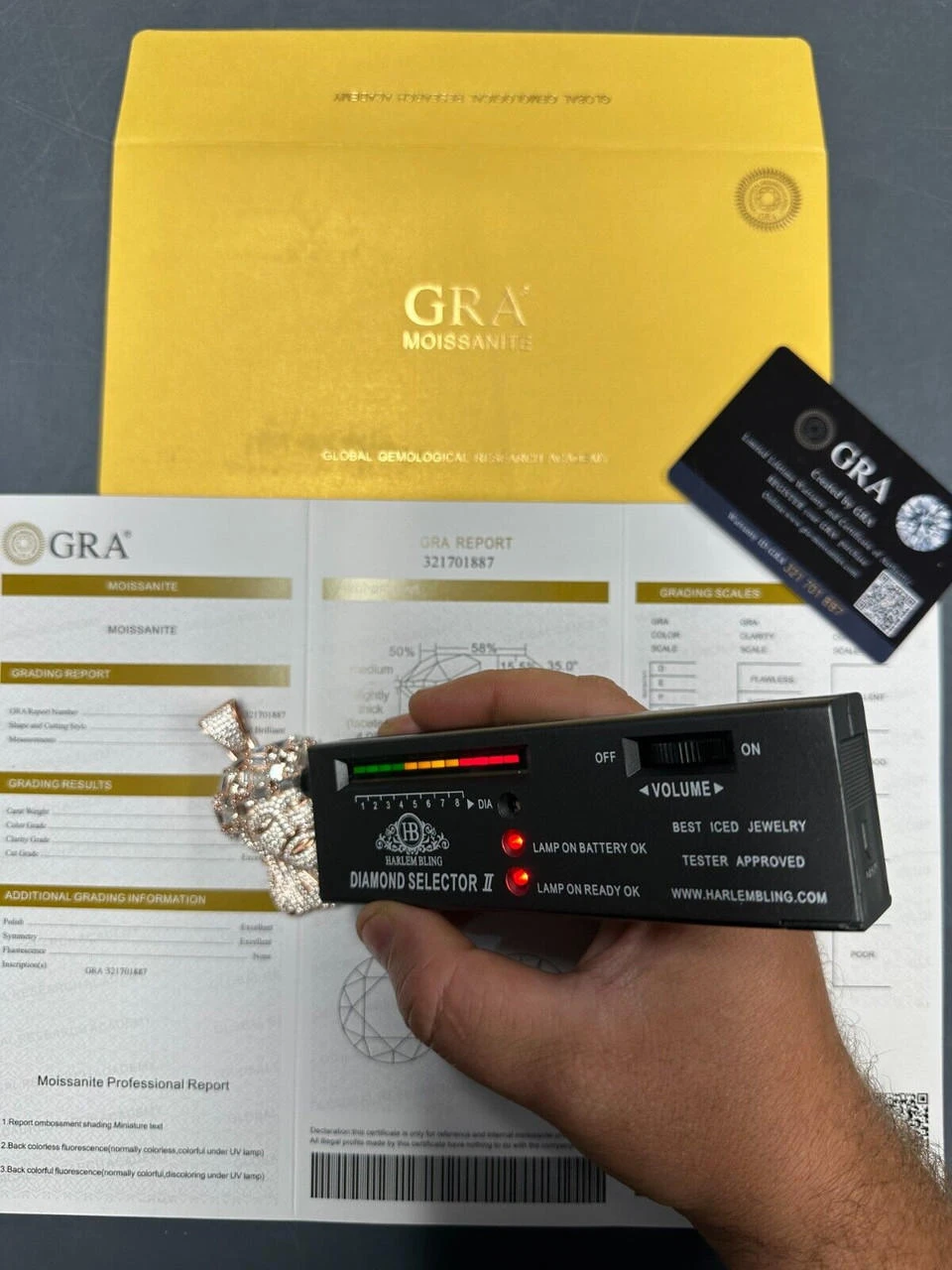 Iced Baguette MOISSANITE Rose Gold Plated Jesus Piece Pendant Pass Test Hip Hop 12 Iced Baguette MOISSANITE Rose Gold Plated Jesus Piece Pendant Pass Test Hip Hop - Image 10