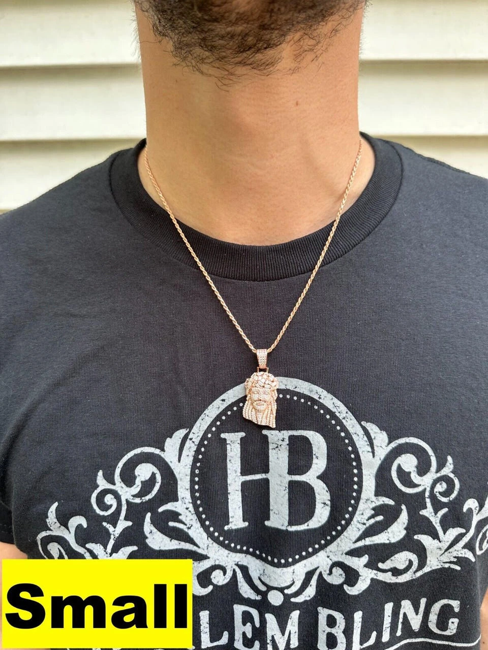 Iced Baguette MOISSANITE Rose Gold Plated Jesus Piece Pendant Pass Test Hip Hop 9 Iced Baguette MOISSANITE Rose Gold Plated Jesus Piece Pendant Pass Test Hip Hop - Image 7