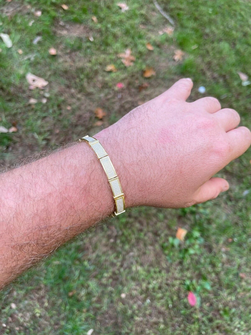 Iced MOISSANITE Men Hip Hop Custom Bracelet Real 14k Gold Vermeil Diamond Test ✅ 10 Iced MOISSANITE Men Hip Hop Custom Bracelet Real 14k Gold Vermeil Diamond Test ✅ - Image 8