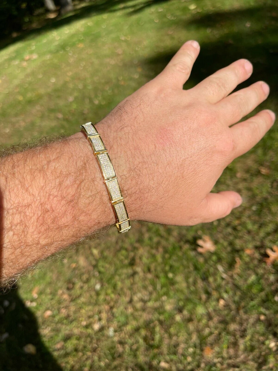 Iced MOISSANITE Men Hip Hop Custom Bracelet Real 14k Gold Vermeil Diamond Test ✅ 12 Iced MOISSANITE Men Hip Hop Custom Bracelet Real 14k Gold Vermeil Diamond Test ✅ - Image 10