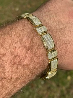 Iced MOISSANITE Mens Custom Bracelet Real 14k Gold Vermeil Silver Diamond Test ✅ 15 Iced MOISSANITE Mens Custom Bracelet Real 14k Gold Vermeil Silver Diamond Test ✅ -Harlem Bling Shop italiano silver inc iced moissanite mens custom bracelet real 14k gold vermeil silver diamond test 65379.1664382574