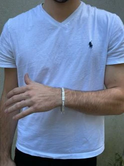 Iced MOISSANITE Men's Hip Hop 8mm Custom Bracelet Real 925 Silver Diamond Test ✅ -Harlem Bling Shop italiano silver inc iced moissanite mens hip hop 8mm custom bracelet real 925 silver diamond test 05265.1664388382