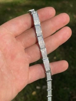 Iced MOISSANITE Men's Hip Hop 8mm Custom Bracelet Real 925 Silver Diamond Test ✅ -Harlem Bling Shop italiano silver inc iced moissanite mens hip hop 8mm custom bracelet real 925 silver diamond test 63704.1664391382