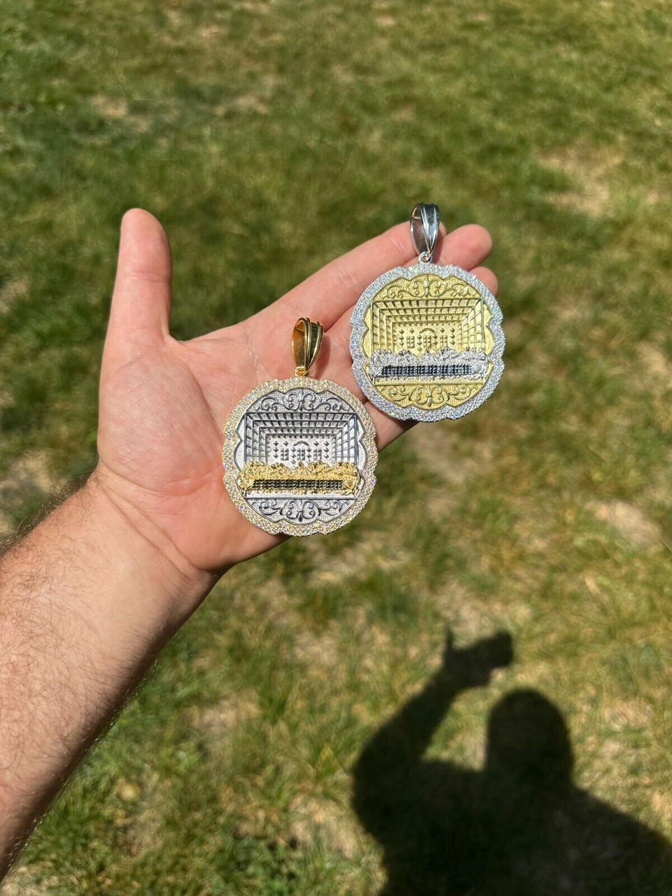 Large MOISSANITE 925 Silver Iced Jesus Last Supper Pendant Necklace Medallion 11 Large MOISSANITE 925 Silver Iced Jesus Last Supper Pendant Necklace Medallion - Image 9