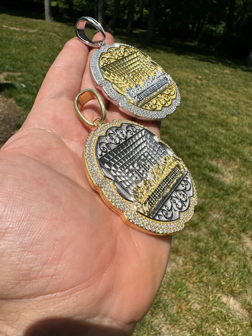 Large MOISSANITE 925 Silver Iced Jesus Last Supper Pendant Necklace Medallion 13 Large MOISSANITE 925 Silver Iced Jesus Last Supper Pendant Necklace Medallion - Image 11