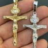 LARGE Real 925 Sterling Silver Plain Gold Cross Jesus Crucifix Pendant Necklace 1 LARGE Real 925 Sterling Silver Plain Gold Cross Jesus Crucifix Pendant Necklace -Harlem Bling Shop italiano silver inc large real 925 sterling silver plain gold cross jesus crucifix pendant necklace 86511.1664394828