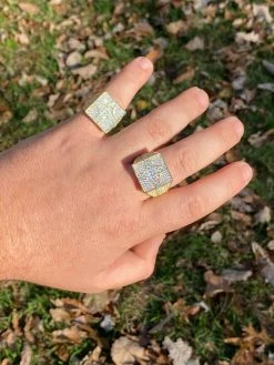 Large Real Solid 925 Sterling Silver 14k Gold Mens Diamond Ring Hip Hop Iced 18 Large Real Solid 925 Sterling Silver 14k Gold Mens Diamond Ring Hip Hop Iced -Harlem Bling Shop italiano silver inc large real solid 925 sterling silver 14k gold mens diamond ring hip hop iced 31827.1664399234