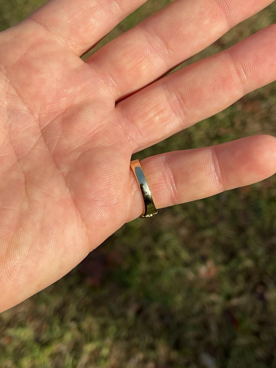 Men REAL Solid 925 Sterling Silver & 14k Gold Nugget Band Ring W. Iced Claw Mark 14 Men REAL Solid 925 Sterling Silver & 14k Gold Nugget Band Ring W. Iced Claw Mark - Image 12