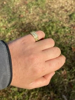 Men REAL Solid 925 Sterling Silver & 14k Gold Nugget Band Ring W. Iced Claw Mark 21 Men REAL Solid 925 Sterling Silver & 14k Gold Nugget Band Ring W. Iced Claw Mark -Harlem Bling Shop italiano silver inc men real solid 925 sterling silver and 14k gold nugget band ring w iced claw mark 85600.1664377069