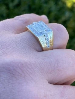 Mens 14k Gold & Real Solid 925 Silver Diamond RING Size 6 7 8 9 10 11 12 Pinky 18 Mens 14k Gold & Real Solid 925 Silver Diamond RING Size 6 7 8 9 10 11 12 Pinky -Harlem Bling Shop italiano silver inc mens 14k gold and real solid 925 silver diamond ring size 6 7 8 9 10 11 12 pinky 30723.1664393152