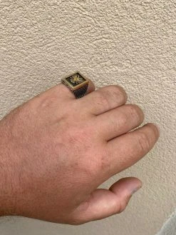 Mens 14k Gold & Real Solid 925 Sterling Silver Albanian Double Headed Eagle Ring -Harlem Bling Shop italiano silver inc mens 14k gold and real solid 925 sterling silver albanian double headed eagle ring 52354.1664400347