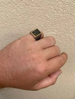 Mens 14k Gold & Real Solid 925 Sterling Silver Free Mason Masonic Letter G Ring -Harlem Bling Shop italiano silver inc mens 14k gold and real solid 925 sterling silver free mason masonic letter g ring 01914.1664378693