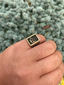 Mens 14k Gold & Real Solid 925 Sterling Silver Islamic Allah Muslim Arabic Ring -Harlem Bling Shop italiano silver inc mens 14k gold and real solid 925 sterling silver islamic allah muslim arabic ring 18175.1665669374