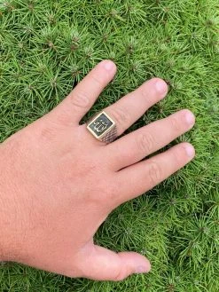 Mens 14k Gold & Real Solid 925 Sterling Silver Islamic Allah Muslim Arabic Ring -Harlem Bling Shop italiano silver inc mens 14k gold and real solid 925 sterling silver islamic allah muslim arabic ring 32454.1664395810