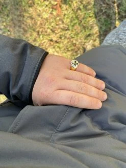 Mens 14k Gold Over Real Solid 925 Sterling Silver Jesus Christ Cross Ring Pinky -Harlem Bling Shop italiano silver inc mens 14k gold over real solid 925 sterling silver jesus christ cross ring pinky 16850.1664371922