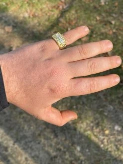 Men's 14k Gold Over Real Solid Sterling Silver Iced Diamond Nugget Ring Hip Hop 17 Men's 14k Gold Over Real Solid Sterling Silver Iced Diamond Nugget Ring Hip Hop -Harlem Bling Shop italiano silver inc mens 14k gold over real solid sterling silver iced diamond nugget ring hip hop 82265.1664381117