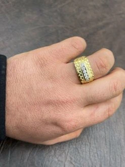 Men's 14k Gold Over Real Solid Sterling Silver Iced Diamond Nugget Ring Hip Hop 20 Men's 14k Gold Over Real Solid Sterling Silver Iced Diamond Nugget Ring Hip Hop -Harlem Bling Shop italiano silver inc mens 14k gold over real solid sterling silver iced diamond nugget ring hip hop 95812.1664398809