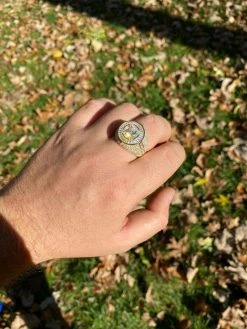 Men's 14k Gold Over Solid 925 Sterling Silver Big Diamond Solitaire RING Pinky 19 Men's 14k Gold Over Solid 925 Sterling Silver Big Diamond Solitaire RING Pinky -Harlem Bling Shop italiano silver inc mens 14k gold over solid 925 sterling silver big diamond solitaire ring pinky 09656.1664395959