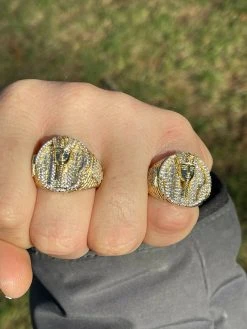 Men's 14k Gold Over Solid 925 Sterling Silver Egyptian King Pharaoh Iced Ring 17 Men's 14k Gold Over Solid 925 Sterling Silver Egyptian King Pharaoh Iced Ring -Harlem Bling Shop italiano silver inc mens 14k gold over solid 925 sterling silver egyptian king pharaoh iced ring 84797.1664378164