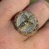Men's 14k Gold Over Solid 925 Sterling Silver Iced Jesus Cross Nugget Ring Pinky 1 Men's 14k Gold Over Solid 925 Sterling Silver Iced Jesus Cross Nugget Ring Pinky -Harlem Bling Shop italiano silver inc mens 14k gold over solid 925 sterling silver iced jesus cross nugget ring pinky 81656.1664378997
