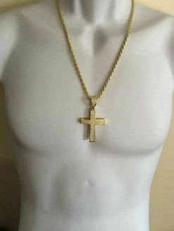 Men’s 14k Yellow Gold Over Solid 925 Silver Large Cross Real MOISSANITE 2x1.5” 20 Men’s 14k Yellow Gold Over Solid 925 Silver Large Cross Real MOISSANITE 2x1.5” -Harlem Bling Shop italiano silver inc mens 14k yellow gold over solid 925 silver large cross real moissanite 2x1.5 79113.1664382042