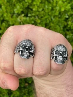 Men's 925 Sterling Silver Calavera Day Of Dead Sugar Flower Skull Death Ring 21 Men's 925 Sterling Silver Calavera Day Of Dead Sugar Flower Skull Death Ring -Harlem Bling Shop italiano silver inc mens 925 sterling silver calavera day of dead sugar flower skull death ring 68360.1665670794