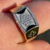 Mens Bling Gold Vermeil Over Solid 925 Silver Two Tone Cross Iced CZ Ring Drip 2 Mens Bling Gold Vermeil Over Solid 925 Silver Two Tone Cross Iced CZ Ring Drip -Harlem Bling Shop italiano silver inc mens bling gold vermeil over solid 925 silver two tone cross iced cz ring drip 73652.1664371443