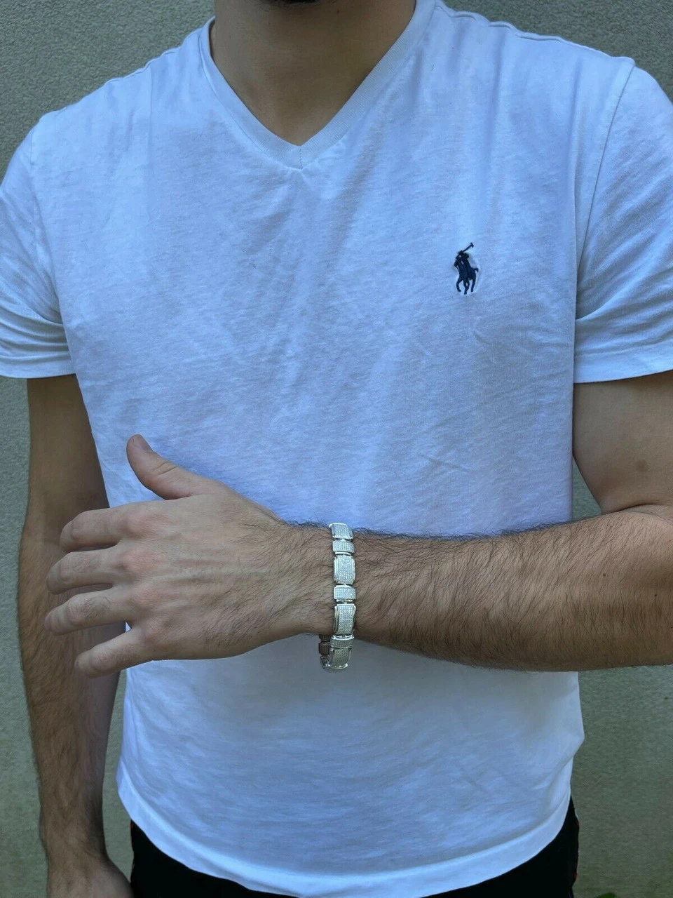 Men's Custom Link Bracelet Real 925 Silver Iced MOISSANITE Pass Diamond Tester 7 Men's Custom Link Bracelet Real 925 Silver Iced MOISSANITE Pass Diamond Tester - Image 5